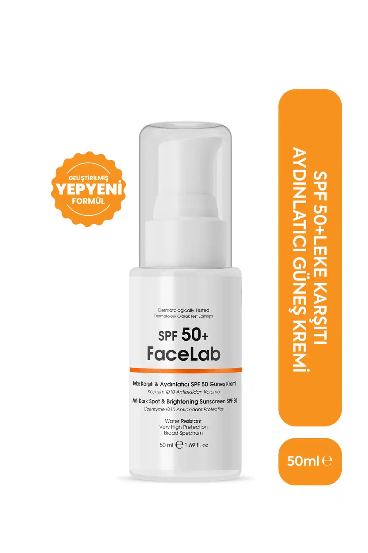 FaceLab SPF 50+ Leke Karşıtı Güneş Kremi: Yüksek Koruma ve Cilt Tonu Eşitleme Özelliği