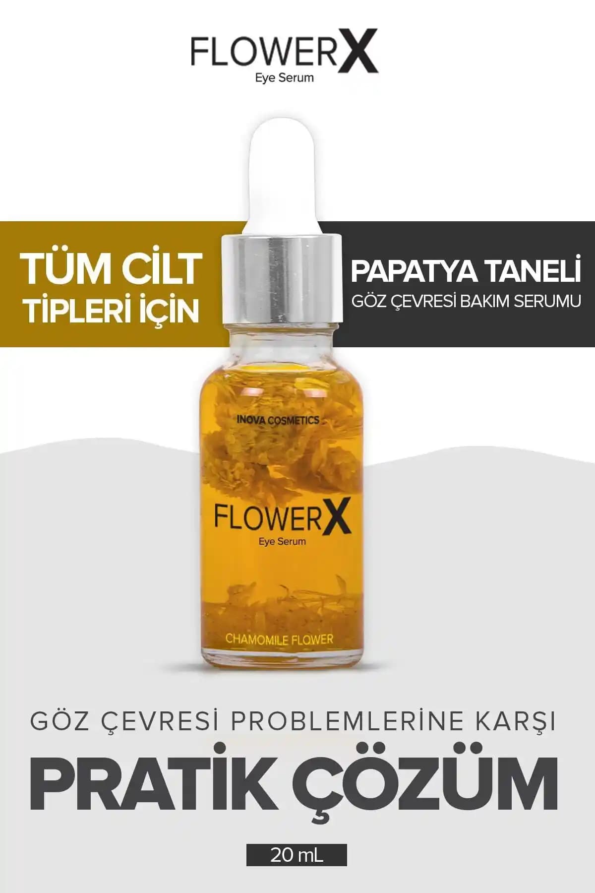 FlowerX Göz Serumu: İnce Çizgiler ve Koyu Halkalar İçin Yenilikçi Bakım Çözümü