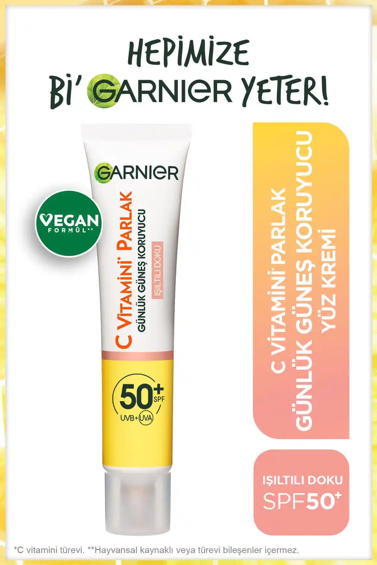 Garnier C Vitamini Parlak Günlük UV Korumalı Yüz Kremi: Cilt Parlaklığı ve Koruma Sağlayan Ürün
