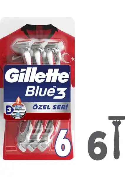 Gillette Blue3 Pride 6'lı Kullan At Tıraş Bıçağı: Hassas ve Sert Sakallara Uygun Performanslı Ürün