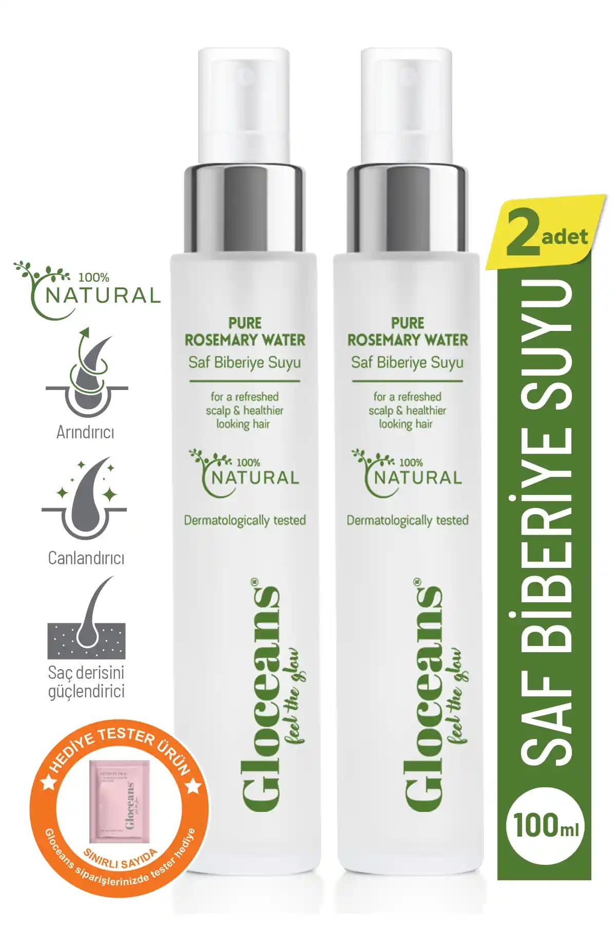 Gloceans Feel the Glow Biberiye Suyu: Saç Dökülmesine Karşı Doğal Çözüm ve Saç Uzatma Destekçisi