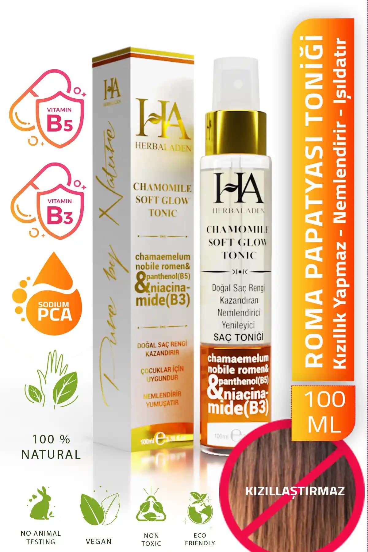 Herbaladen Roma Papatya Suyu ve B3-B5 Vitaminli Saç Rengi Açıcı Ürün Tanıtımı