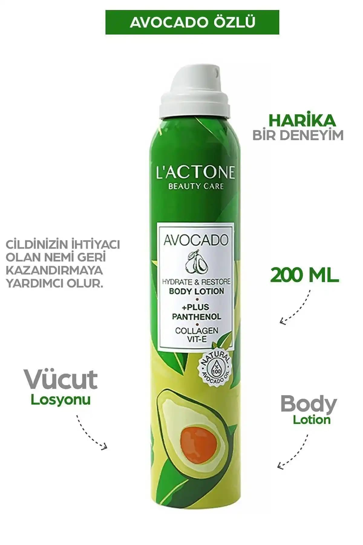 L'ACTONE Avocado Panthenol Plus Vücut Losyonu: Yoğun Nem ve Onarım Sağlayan Doğal Bakım Ürünü