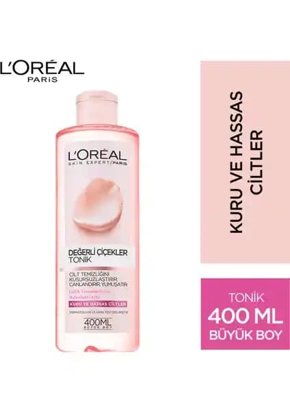 L'Oréal Paris Değerli Çiçekler Tonik Hassas ve Kuru Ciltler İçin Doğal Temizlik ve Yatıştırıcı