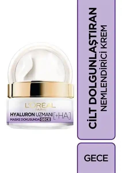 L'Oréal Paris Hyaluron Uzmanı Gece Kremi: Nemlendirici ve Cilt Yenileme Özellikleri