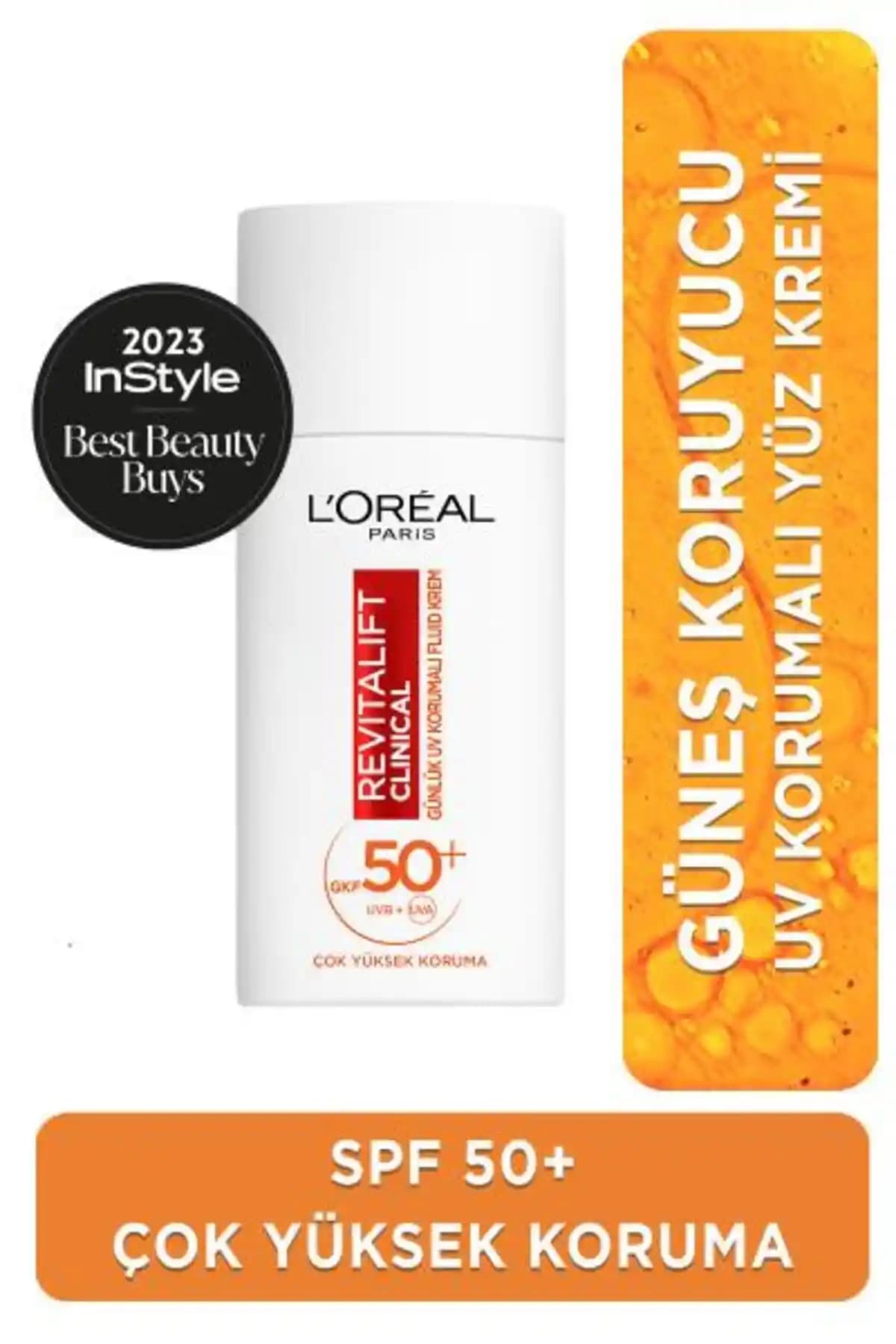 L'Oreal Paris Revitalift SPF 50+ Günlük Güneş Koruma Kremi Cilt Sağlığı ve Gençlik İçin