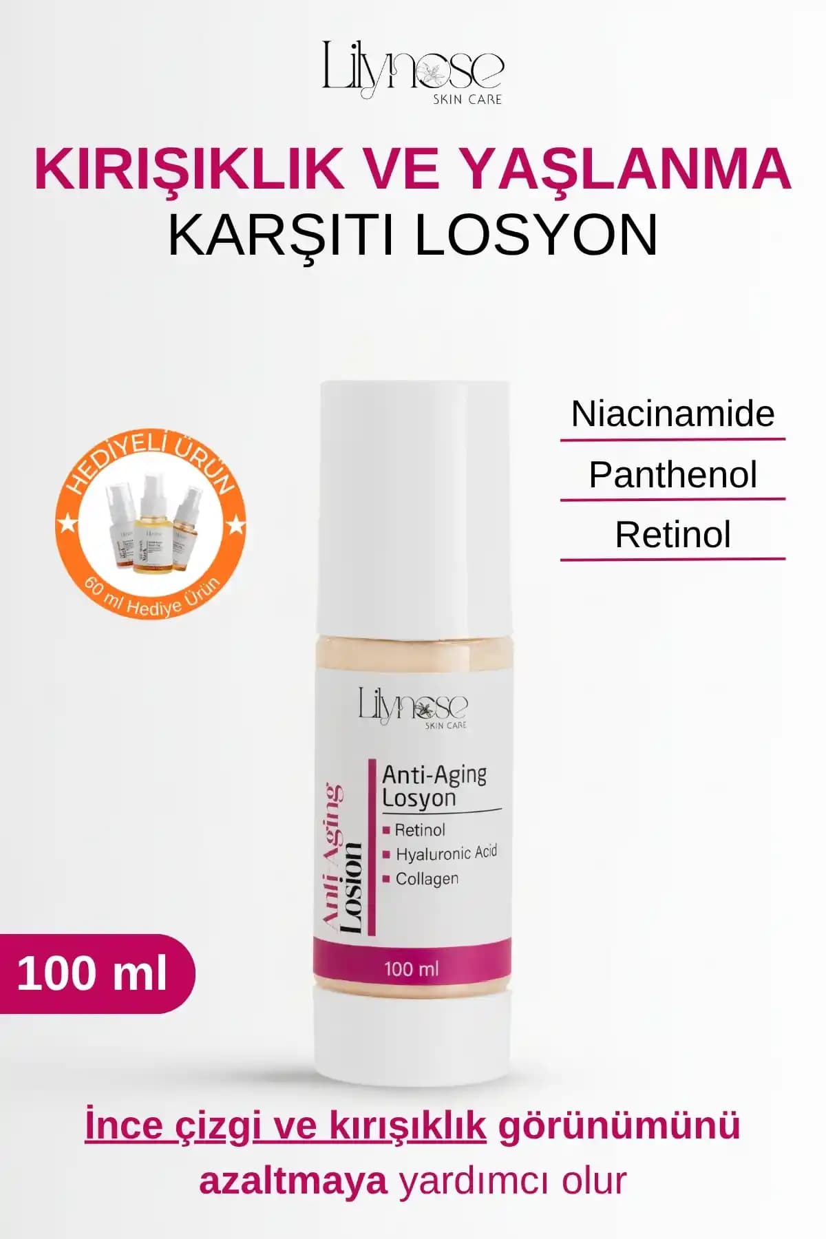 Lilynose Yaşlanma ve Kırışıklık Karşıtı Losyonu: Etkili Cilt Bakımı ve Gençlik Sırları