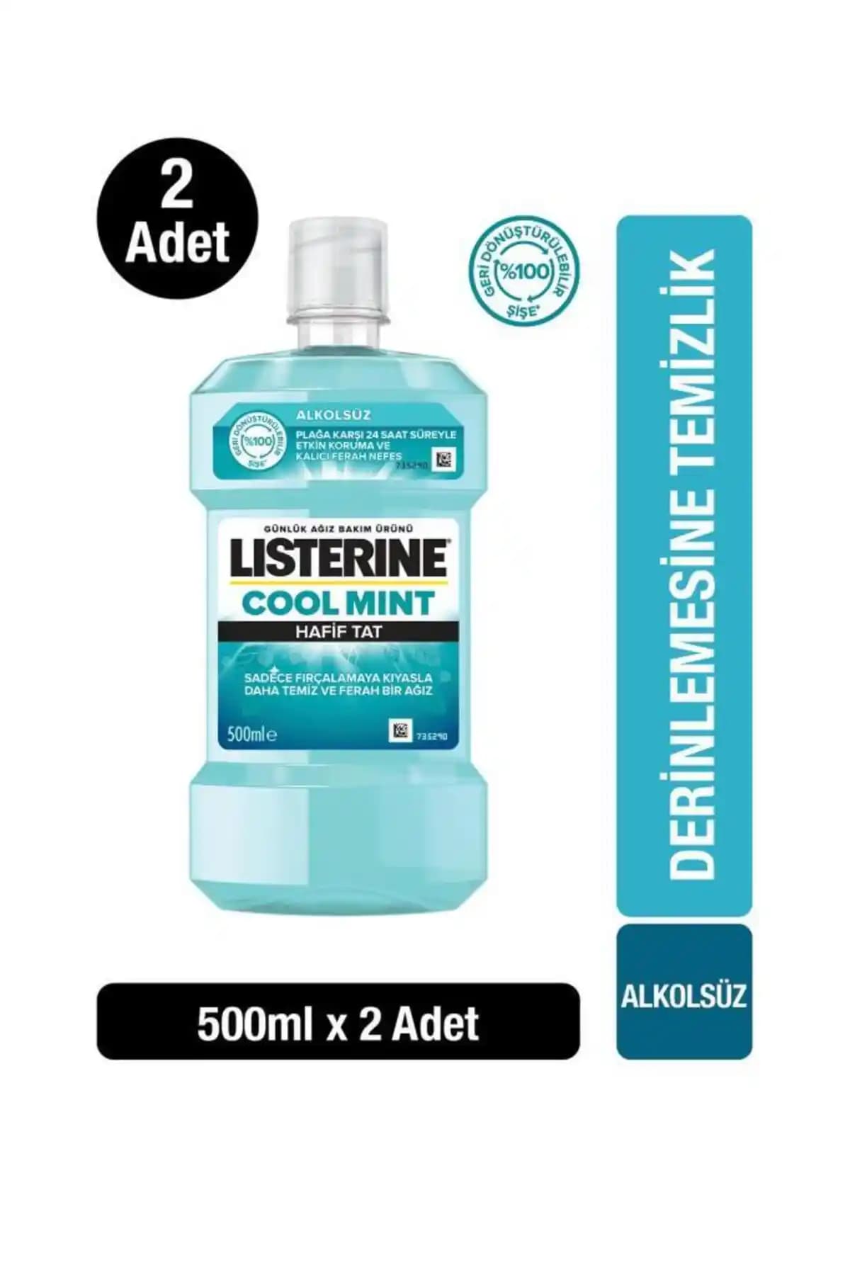 Listerine Cool Mint Hafif Tat Alkolsüz Ağız Bakım Suyu: Ferah ve Etkili Günlük Kullanım İçin