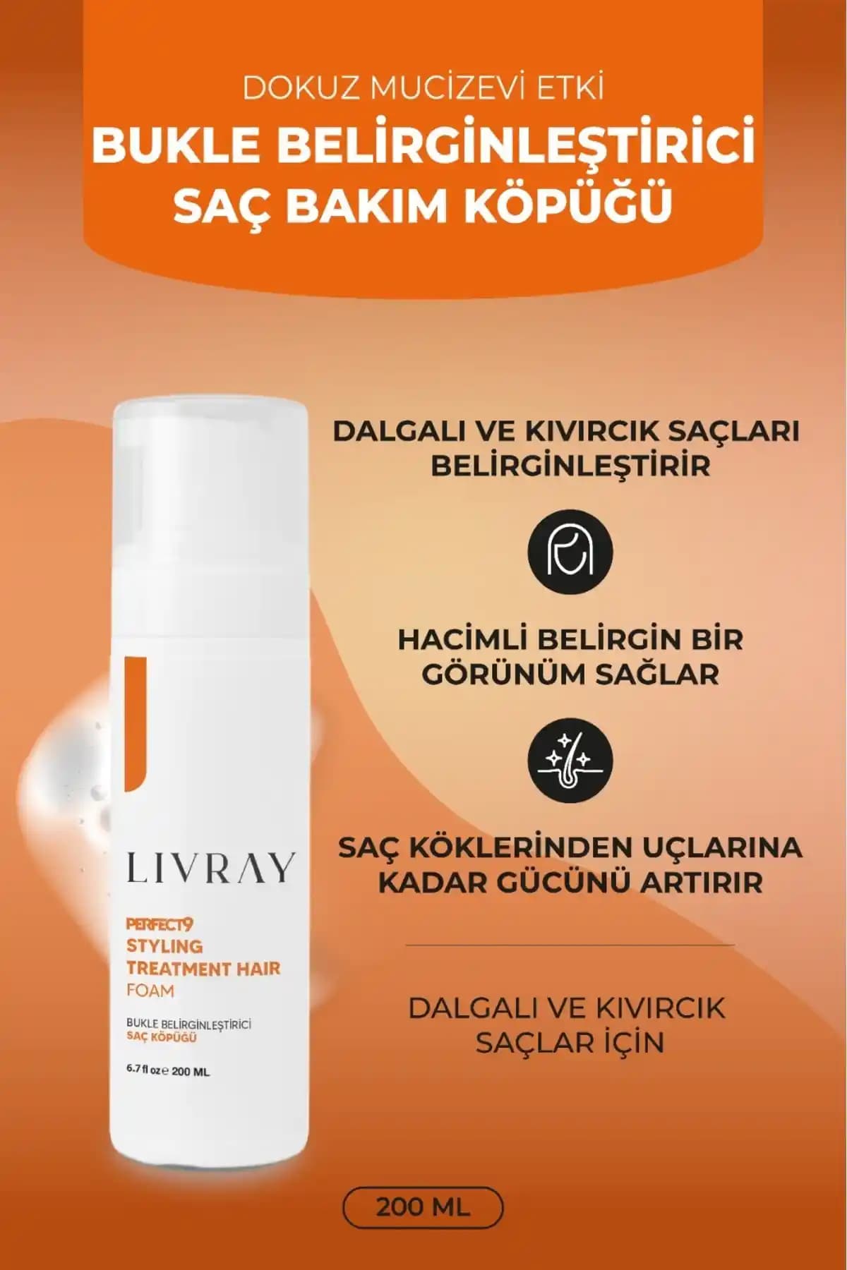 Livray Bukle Belirginleştirici Köpük: Doğal ve Hacimli Bukleler İçin Güvenilir Çözüm