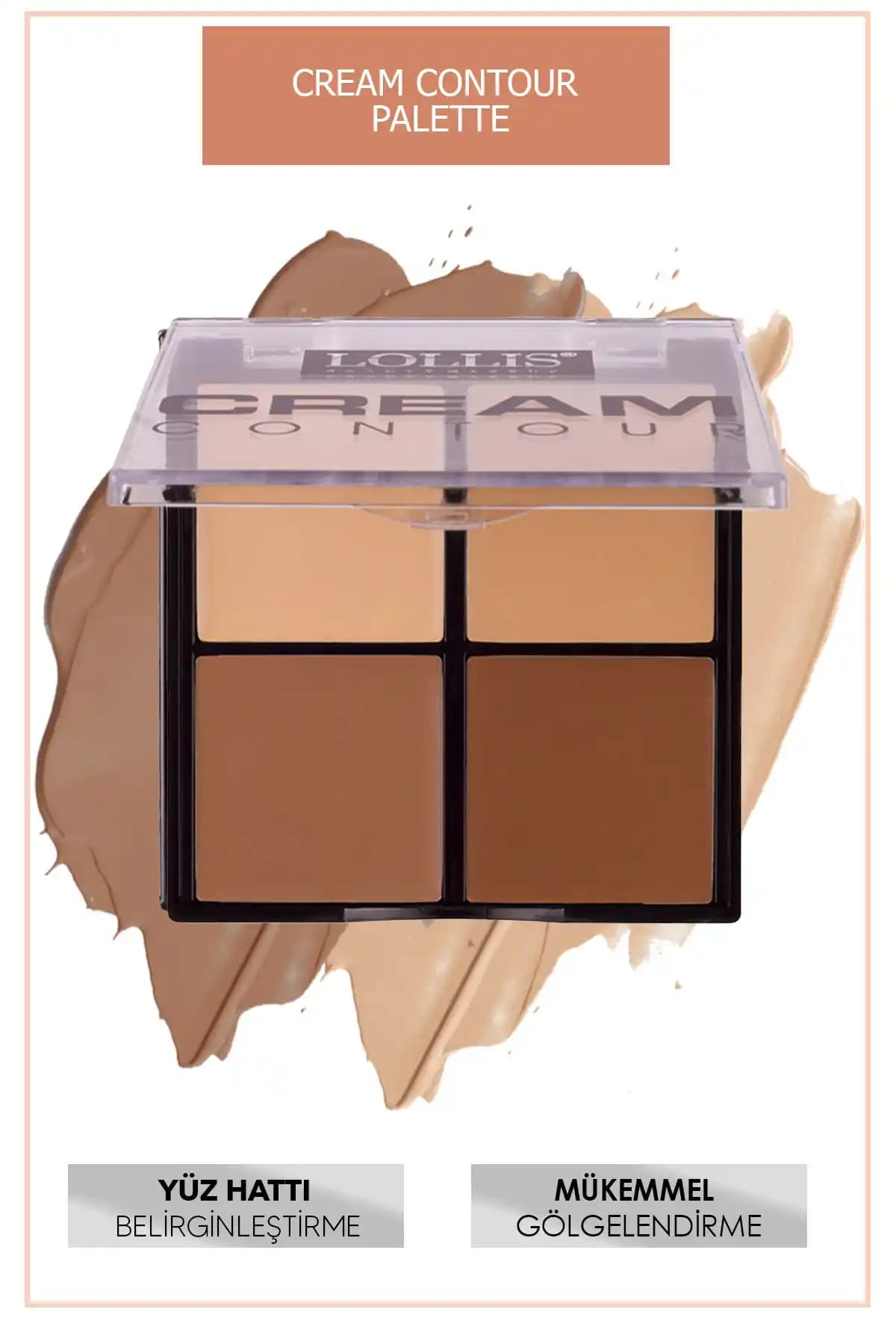 Lollis Krem Kontur Paleti 4 Renk 01 ile Doğal ve Belirgin Makyaj Deneyimi