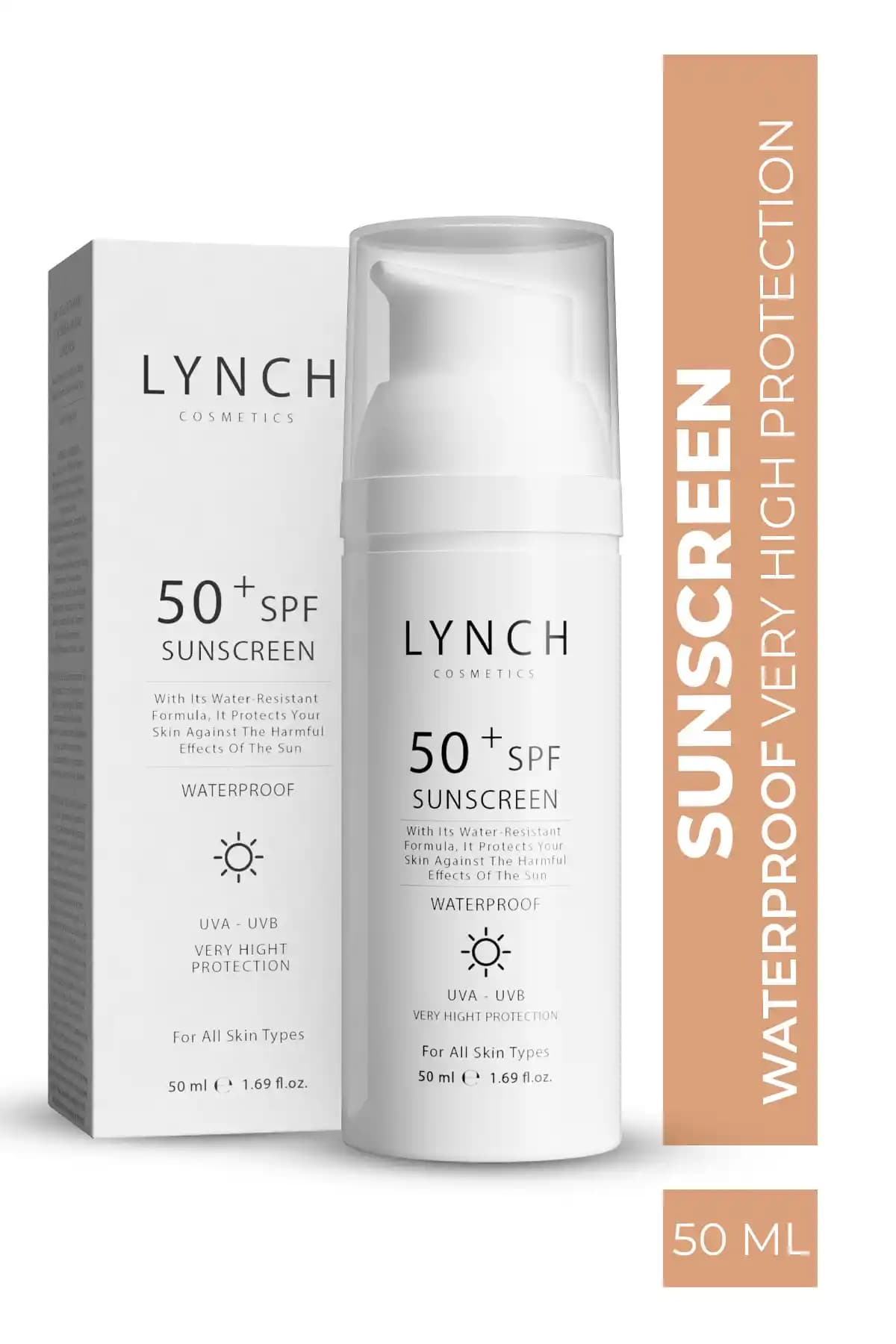 Lynch Cosmetics 50+ SPF Suya Dayanıklı Güneş Kremi ile Güçlü ve Güvenilir Koruma