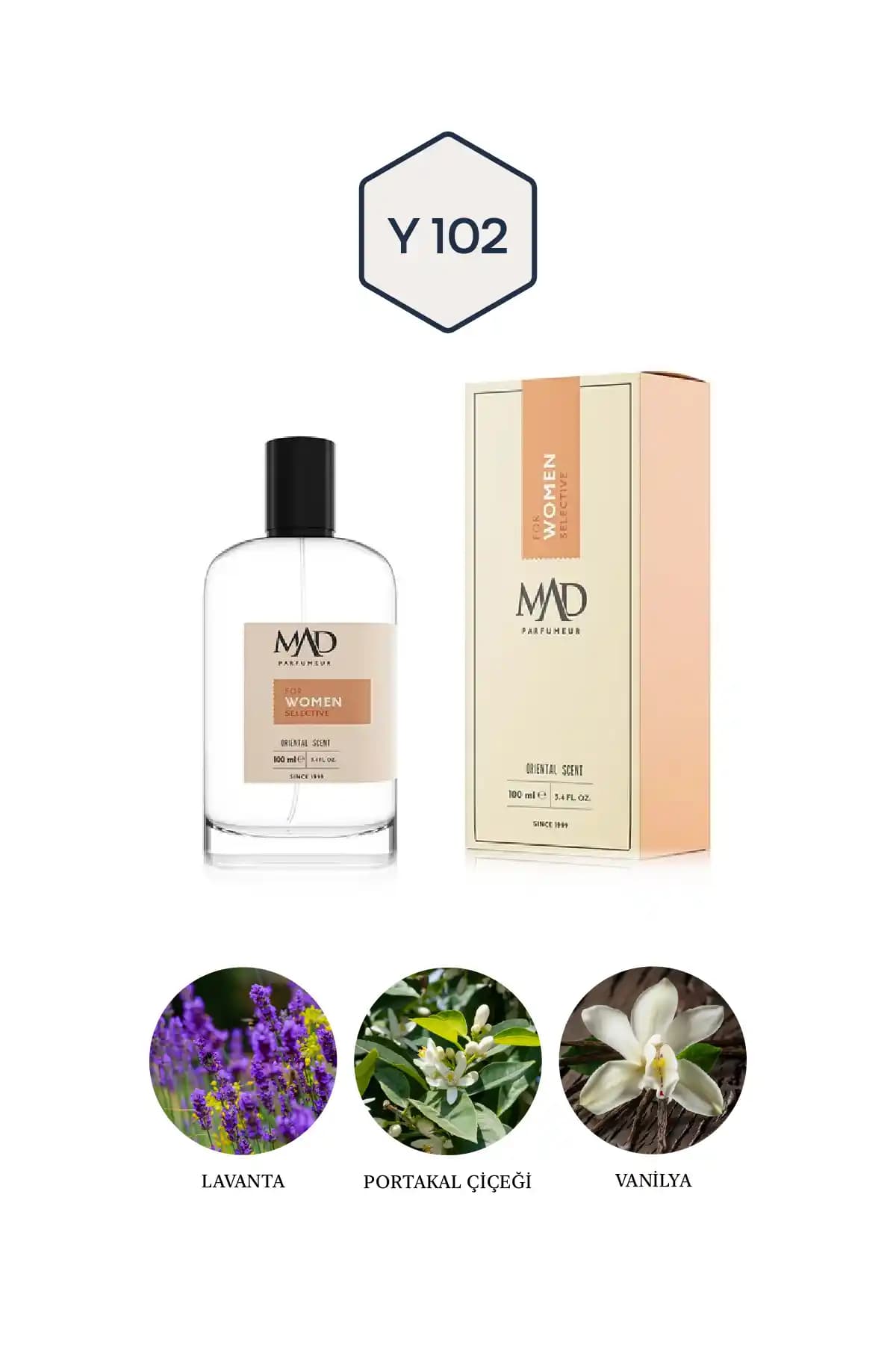 Mad Parfüm Mad Y102 Selective Kadınlar İçin Zarif ve Kalıcı Aromatik Parfüm