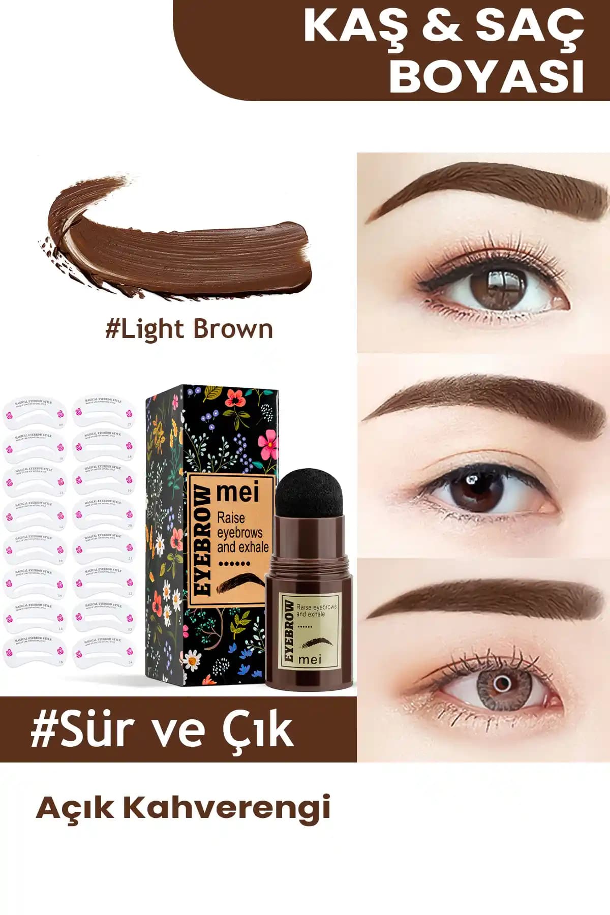 Mei Kaş Şekillendirici ve Saç Dolgunlaştırıcı Set: Doğal ve Hacimli Görünüm İçin Uygun