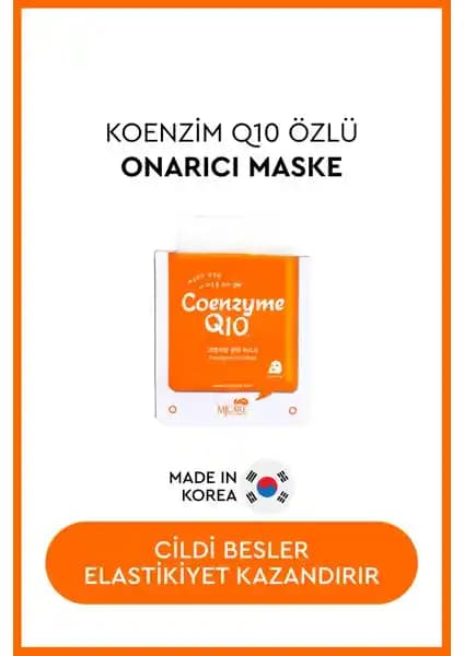 MjCare Koenzim Q10 Özlü Kağıt Yüz Maskesi: Hassas Ciltler İçin Etkili Nem ve Elastikiyet Artırıcı Çözüm