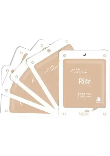 MjCare On Rice Extract Mask Güney Koreli Pirinç Özlü Yüz Maskesiyle Cilt Aydınlatma ve Nemlendirme