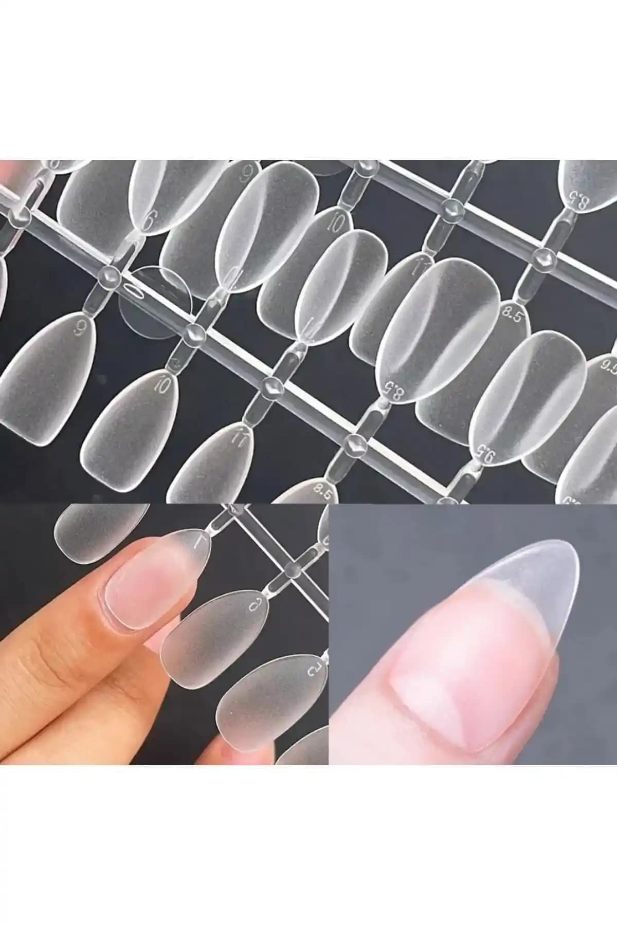 Monalisa Kadın 100'lü Takma Şeffaf Tırnak Seti Modern ve Ekonomik Kullanım İçin Uygun