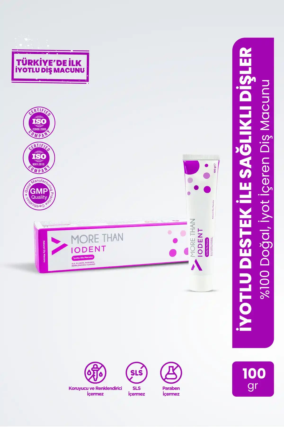More Than Iodent Diş Macunu 100 Gr Hassasiyet ve Beyazlatma Özellikleriyle Güvenli Kullanım