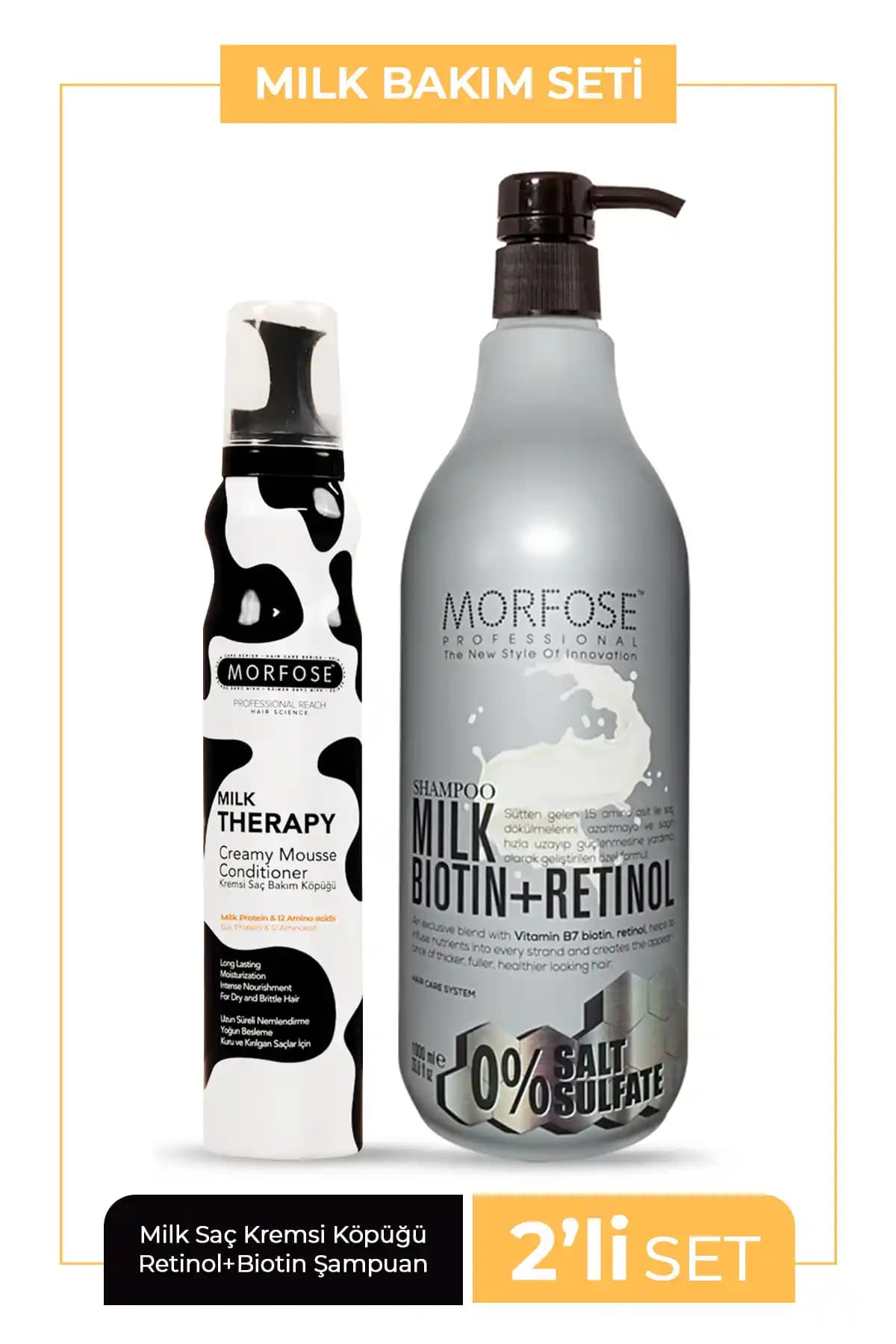 Morfose Sülfatsız Milk Biotin ve Retinol İçerikli Şampuan ile Saç Sağlığınızı Koruyun