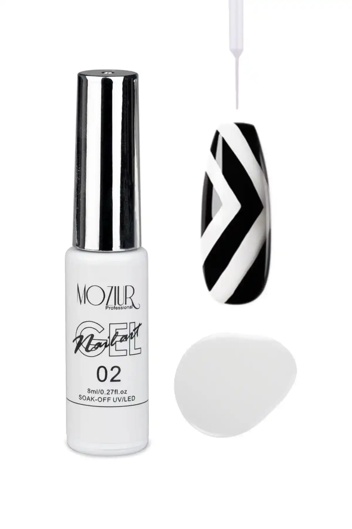 MOZIUR Nail Art Jel Beyaz: Detaylı ve Profesyonel Tırnak Süsleme İçin Uygun Ürün