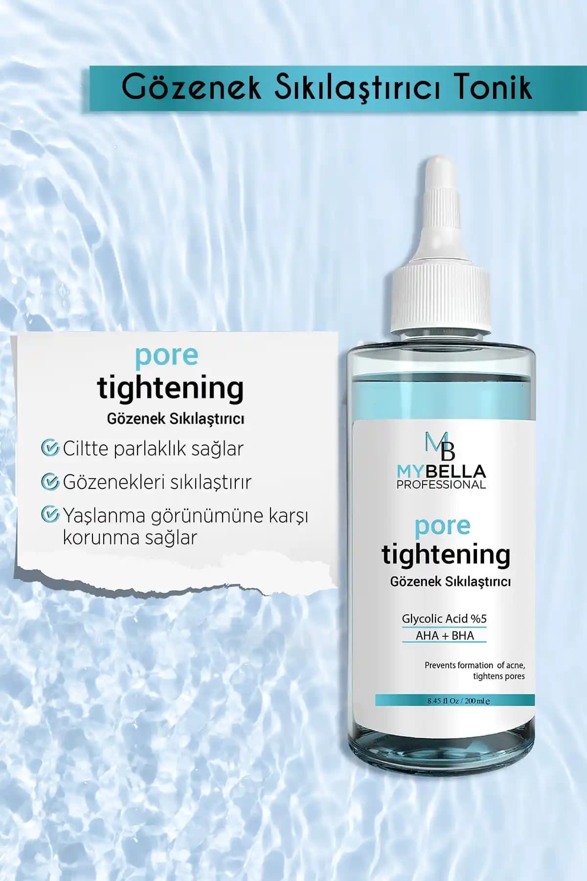 MY Bella Vegan Gözenek Sıkılaştırıcı ve Arındırıcı Tonik: Doğal ve Etkili Cilt Bakımı