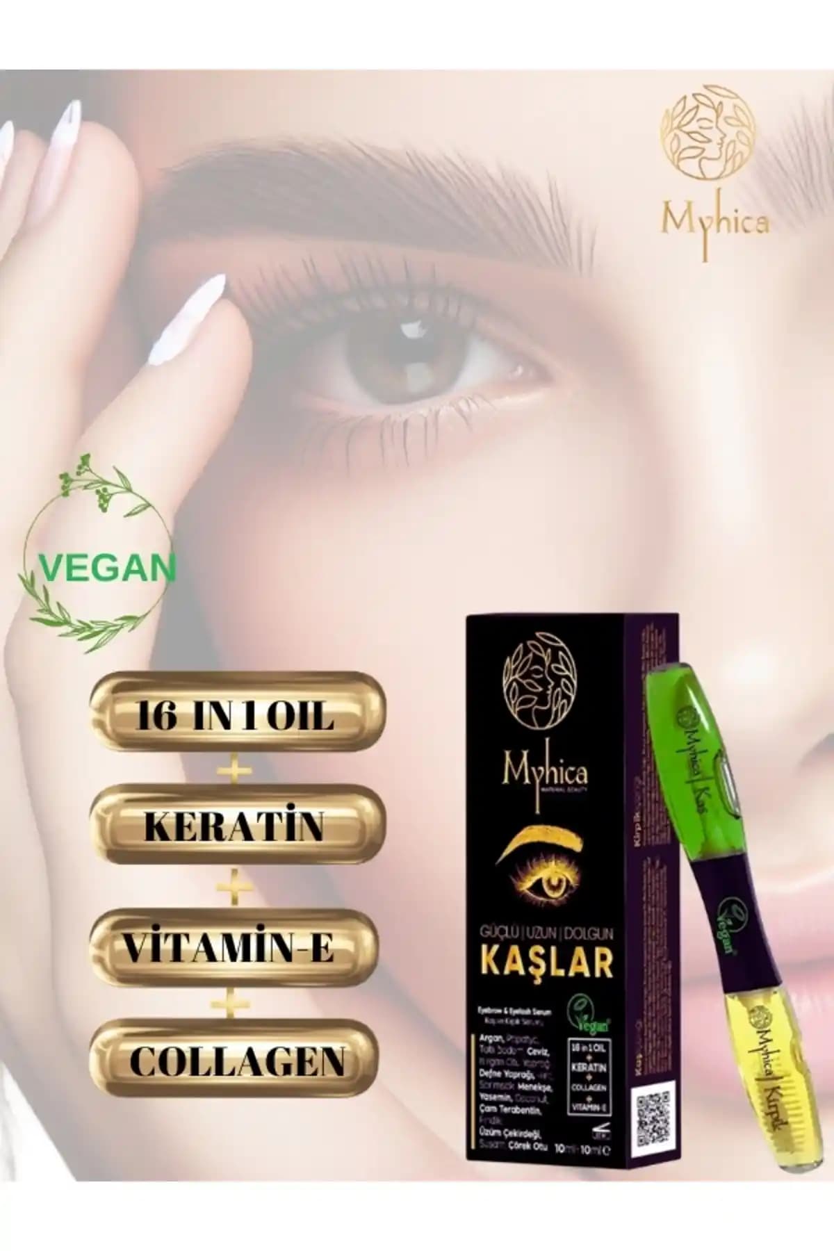 Myhica Kaş ve Kirpik Bakım Yağı: Doğal İçeriklerle Güçlendiren ve Uzatan Formül
