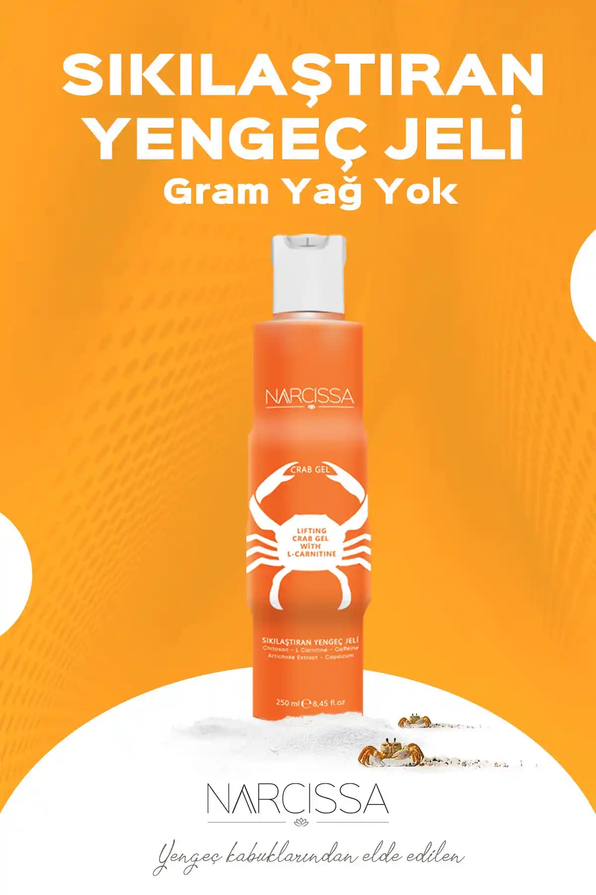 Narcissa Sıkışaltıran Yengeç Jeli: Cilt Sıkılaştırıcı ve Çatlak Giderici Etkili Formül