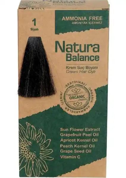 Natura Balance Siyah Krem Saç Boyası: Doğal Görünüm ve Uzun Süreli Kalıcılık Sağlar