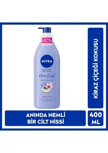 Nivea Değerli Yağlar İçeren Nemlendirici Vücut Losyonu Kiraz Çiçeği Aromasıyla Yumuşaklık Sağlar