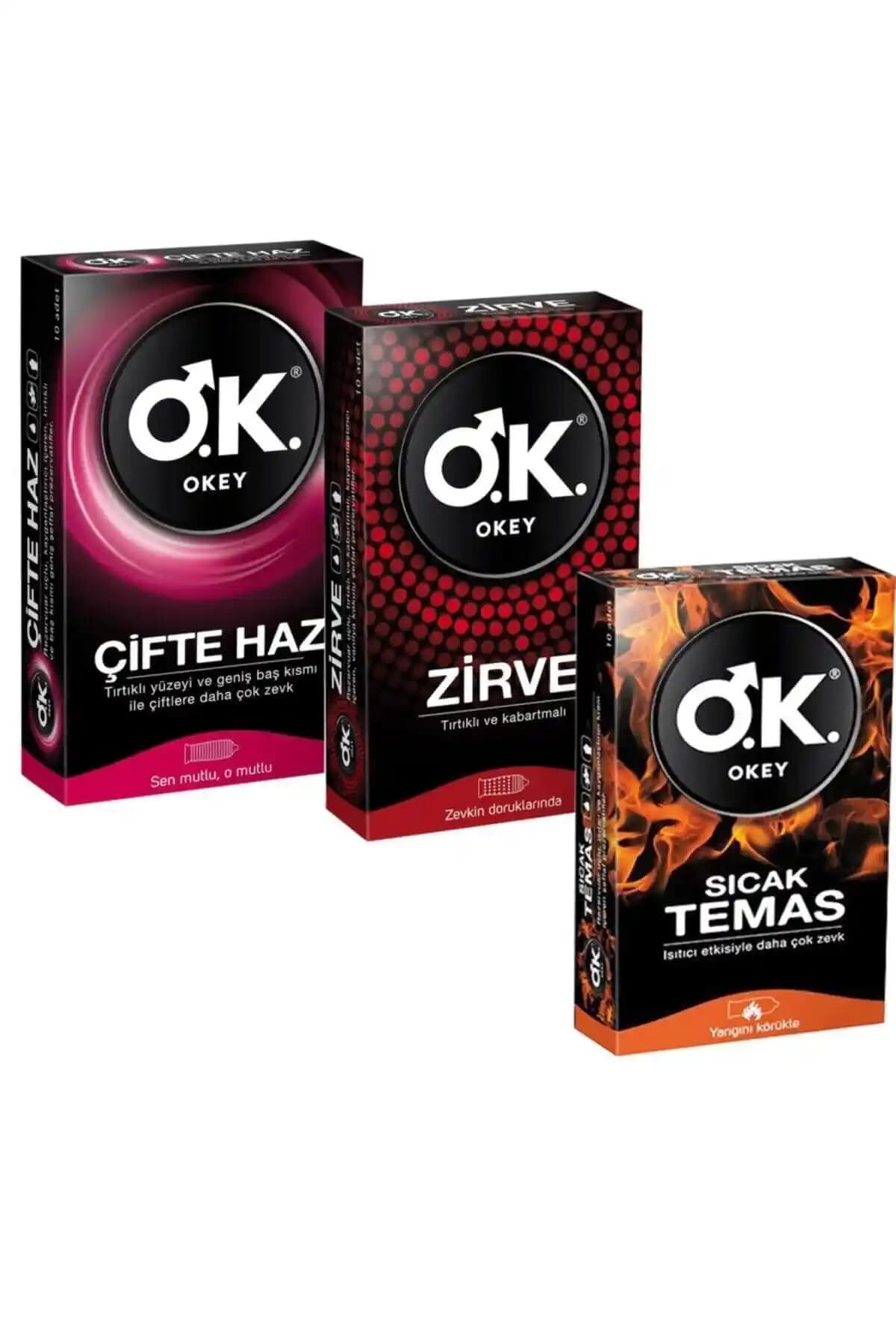 Okey 3 Kutu 3 Çeşit Prezervatif Seti Güvenli ve Konforlu Deneyim Sunar