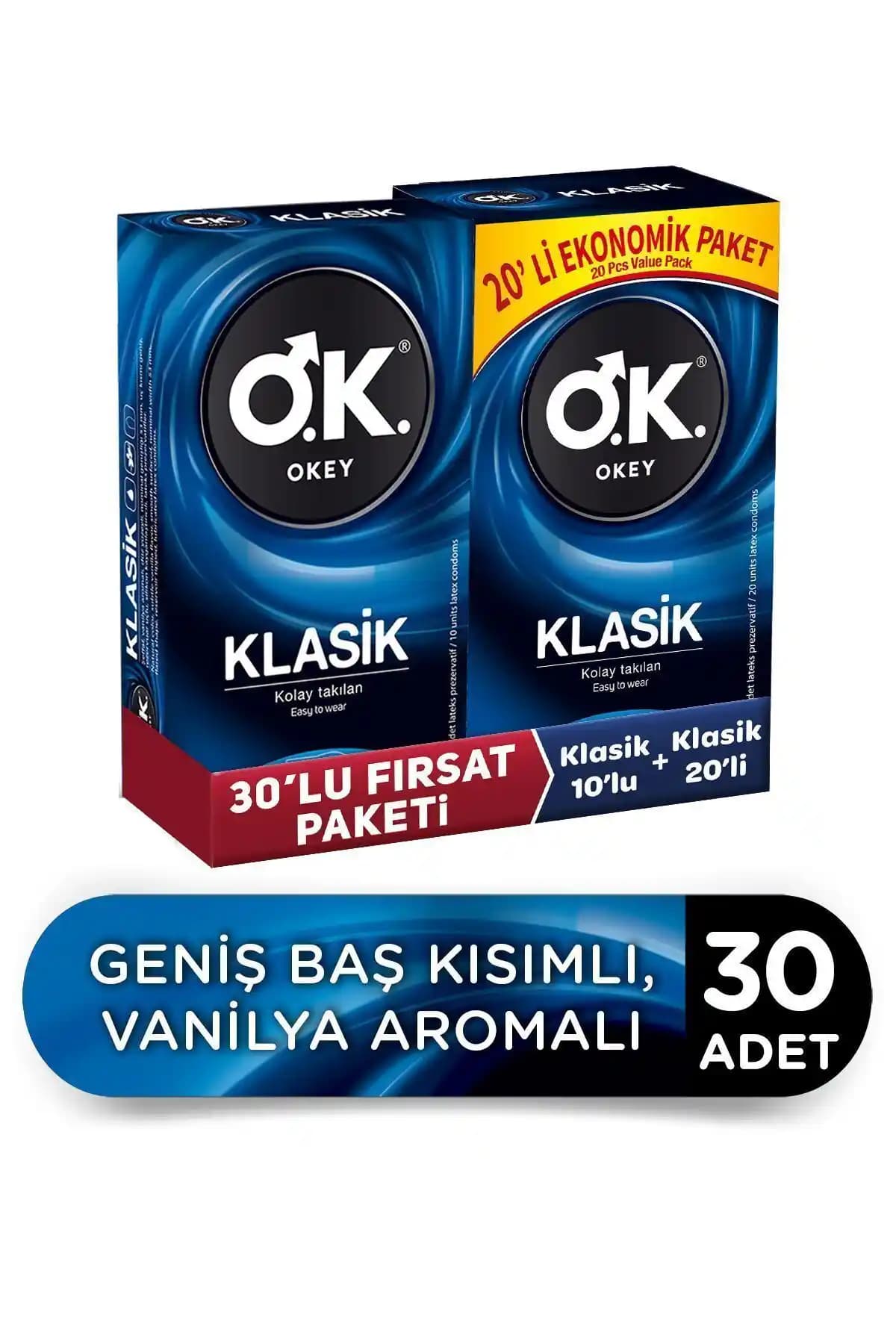 Okey Klasik 30'lu Prezervatif: Güvenli ve Konforlu Koruma Seçeneği