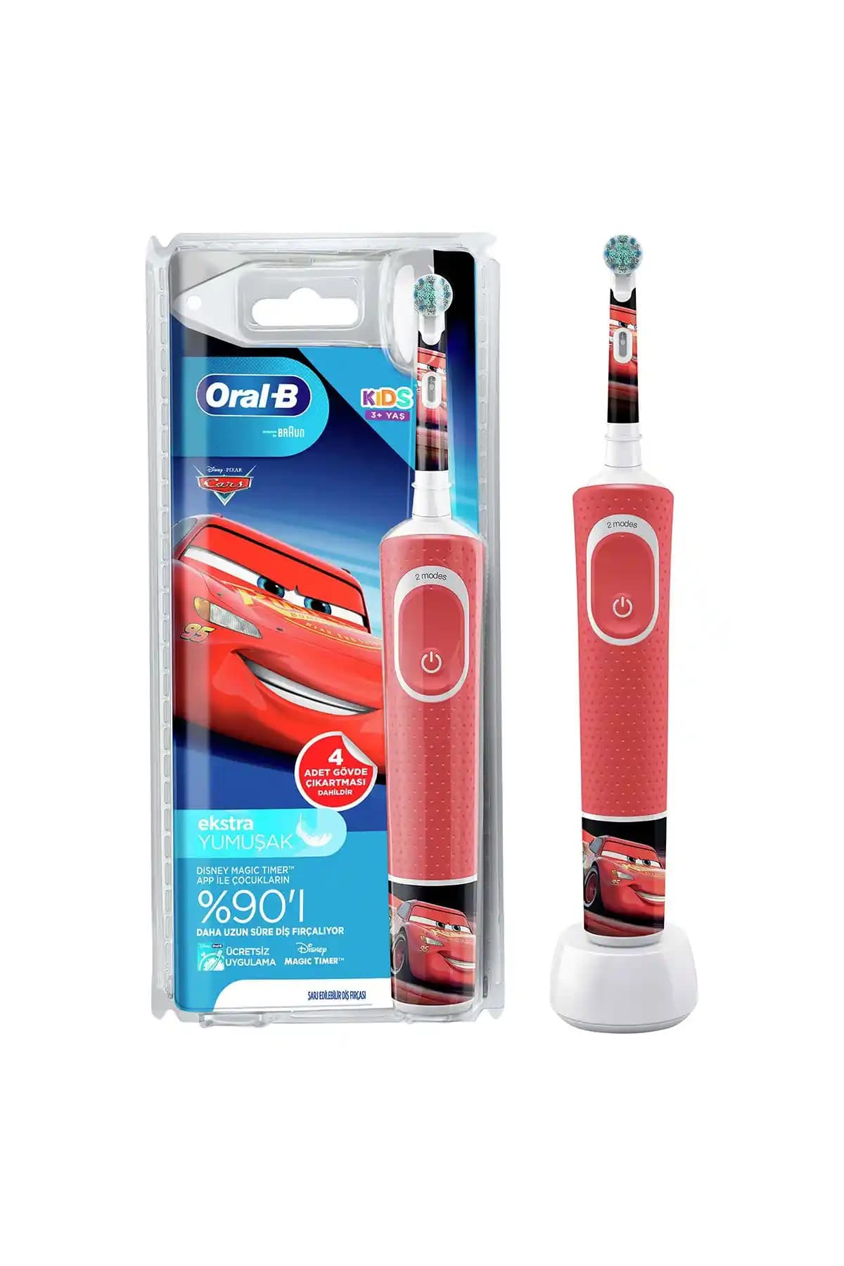 Oral-B D100 Cars Özel Seri Çocuklar İçin Şarj Edilebilir Elektrikli Diş Fırçası