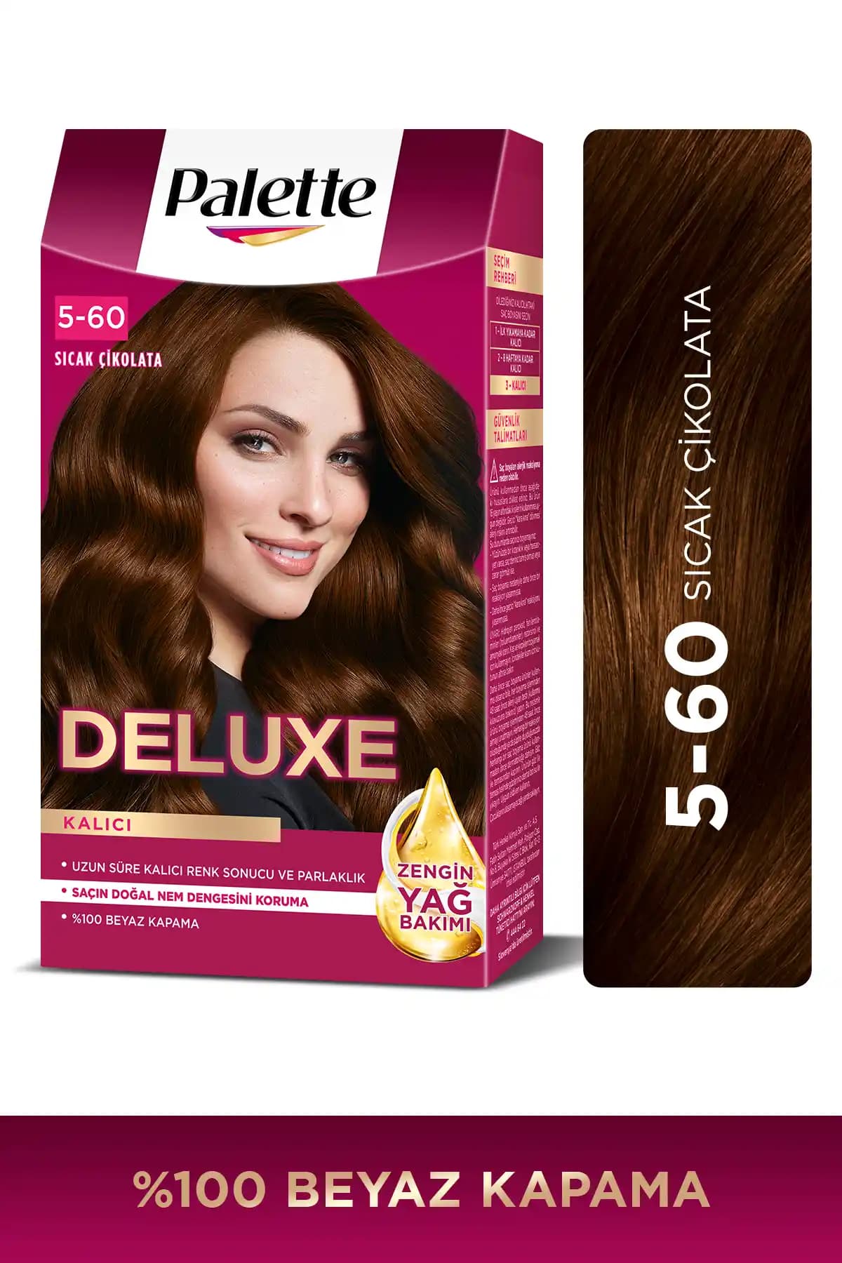 Palette Deluxe 5-60 Sıcak Çikolata Saç Boyası Doğal Görünüm ve Parlaklık Sağlar