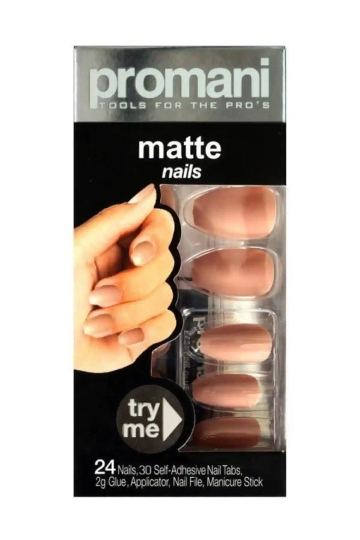Promani Matte Bej Takma Tırnak Seti: Güvenli ve Kolay Uygulama ile Şık Görünüm