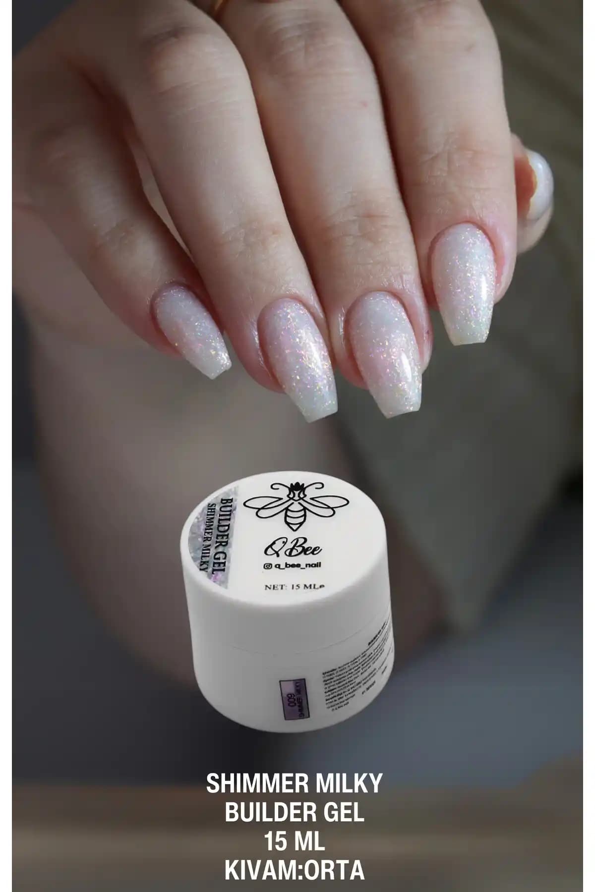 QBEE PROFESSIONAL 15ml Protez Tırnak Jeli Builder Gel Şeffaf ve Parlak Tasarım