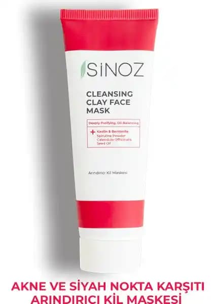 Sinoz Yüz Bakım Kil Maskesi: Doğal İçeriklerle Tüm Cilt Tipleri İçin Güçlü Temizlik Çözümü