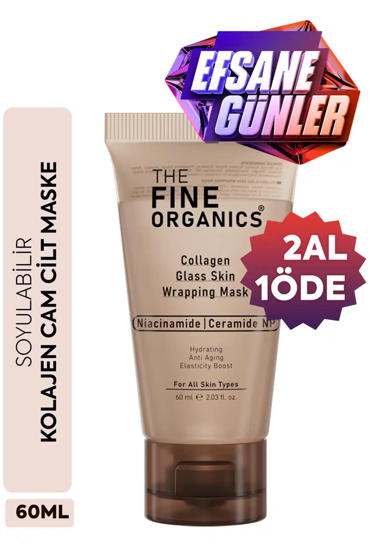 The Fine Organics Soyulabilir Kolajen Cam Cilt Maskesi: Hızlı ve Etkili Bakım Çözümü