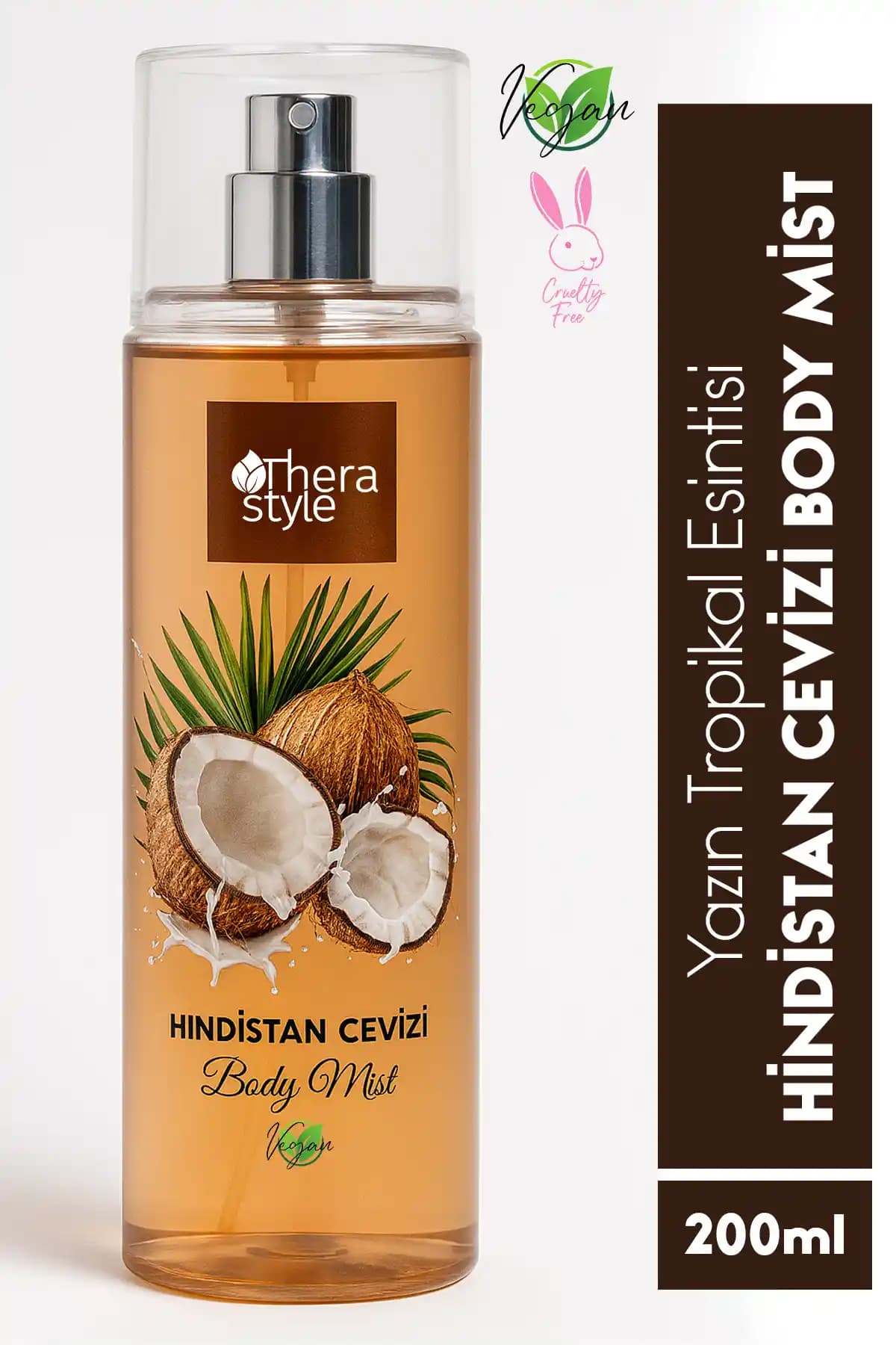 Thera Style Hindistan Cevizi Vücut Spreyi Doğal ve Kalıcı Tropikal Kokuyla Gün Boyu Ferahlık