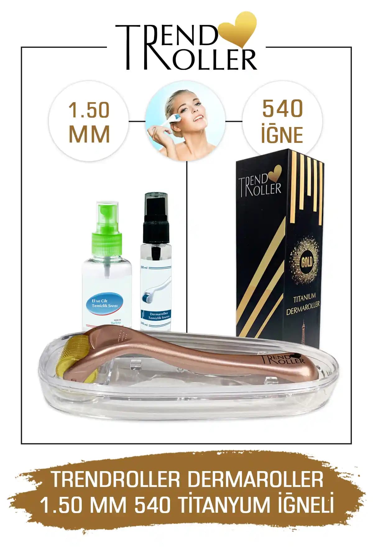 Trendroller Dermaroller 1.50mm Titanyum ile Cilt Yenileme ve Gelişmiş Bakım Çözümleri