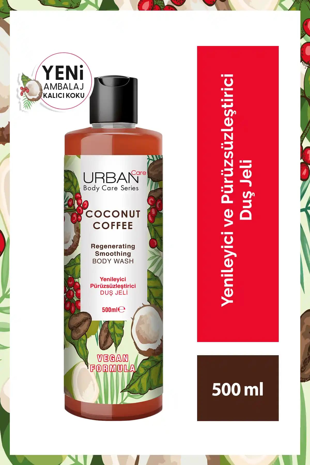 Urban Care Coconut Coffee Yenileyici Duş Jeli: Doğal ve Etkili Cilt Temizliği ve Nemlendirme