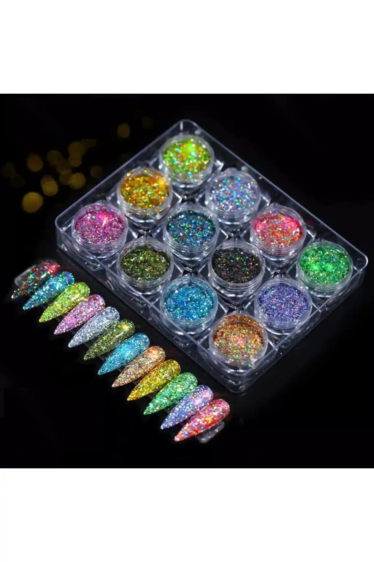 Venalisa 12'li Tırnak Süsleme Pul Sim Seti Yaratıcı Nail Art İçin Ideal Bir Seçenek