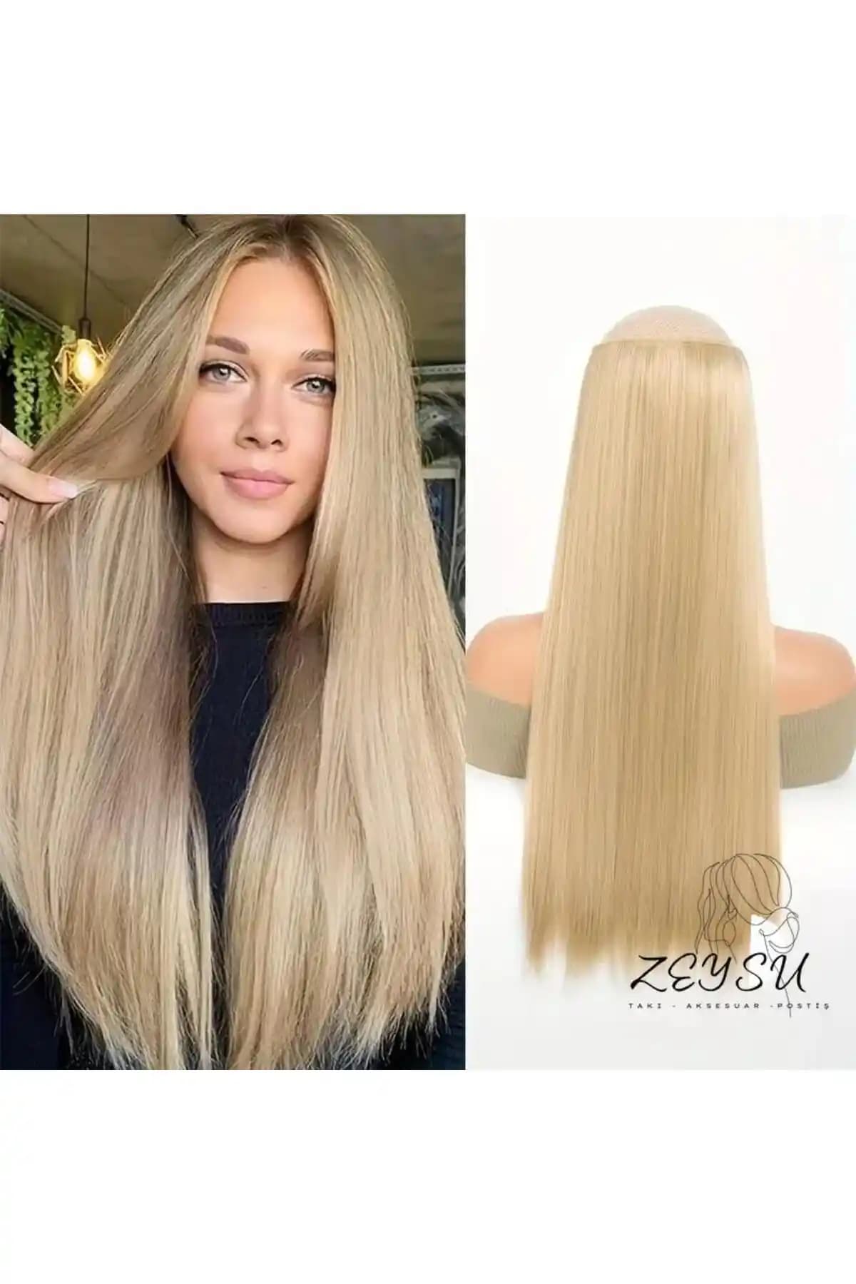 Zeysum Bal Köpüğü Çıtçıtlı Saç Postişi Doğal Görünüm ve Hacim Artırıcı Aksesuar