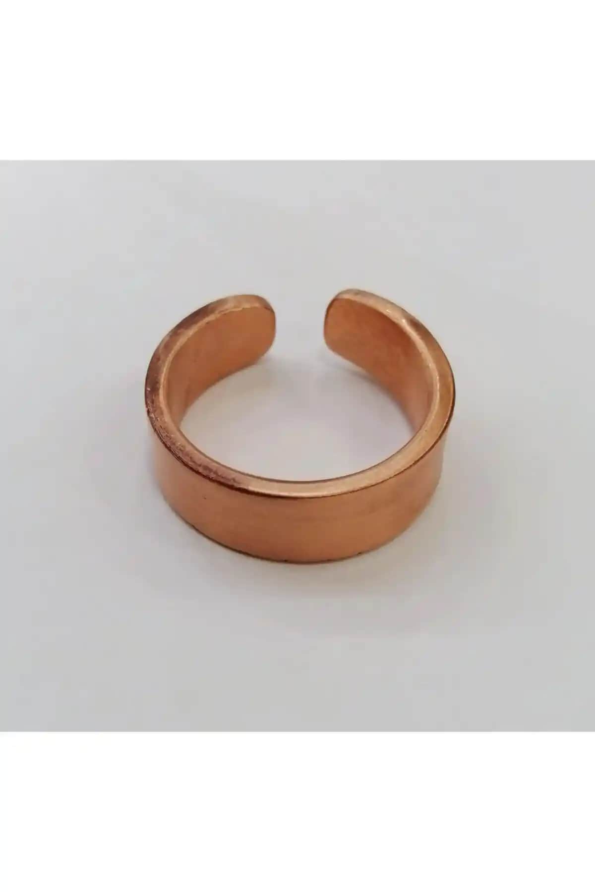 ABARGB El Yapımı Düz Model Bakır Yüzük: Zarif ve Dayanıklı Unisex Takı Seçeneği