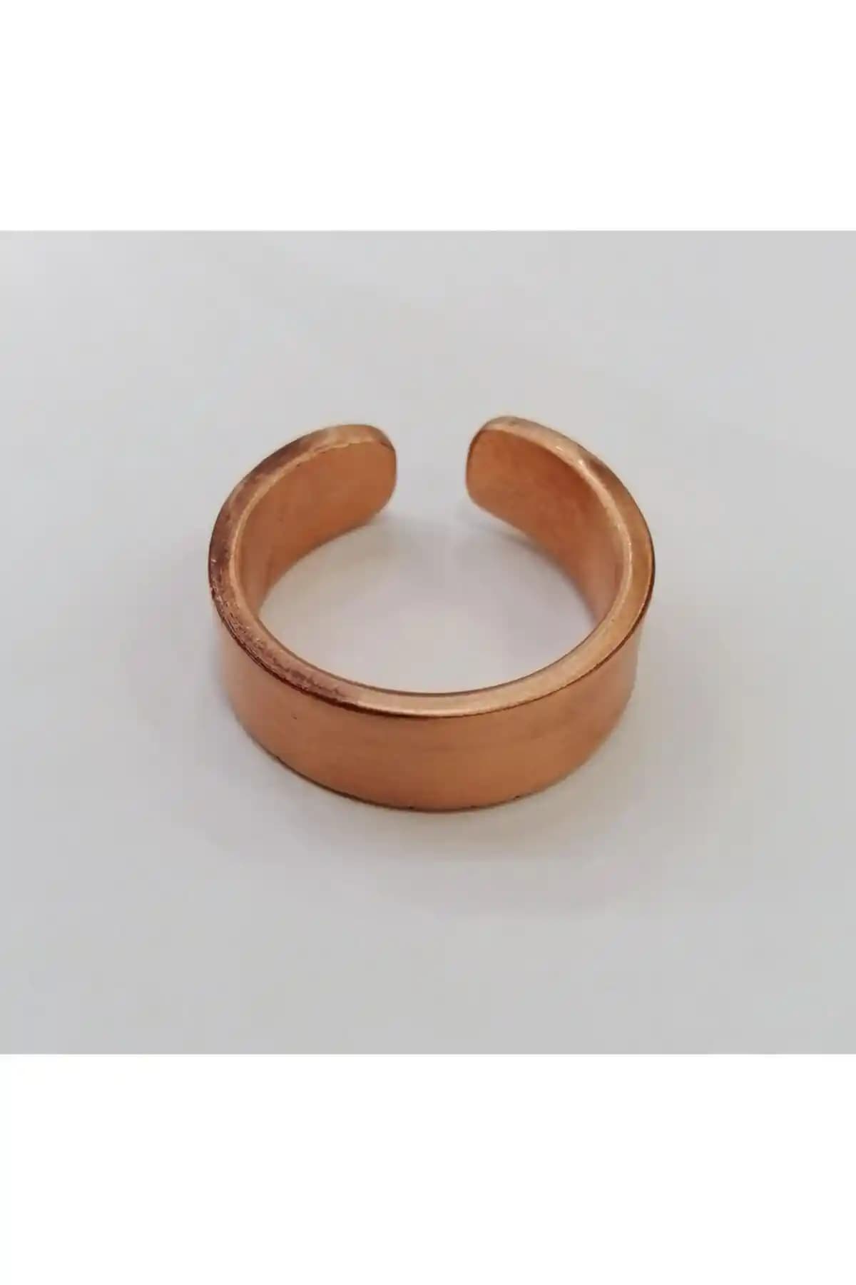 ABARGB El Yapımı Düz Model Bakır Yüzük: Zarif ve Dayanıklı Unisex Takı Seçeneği