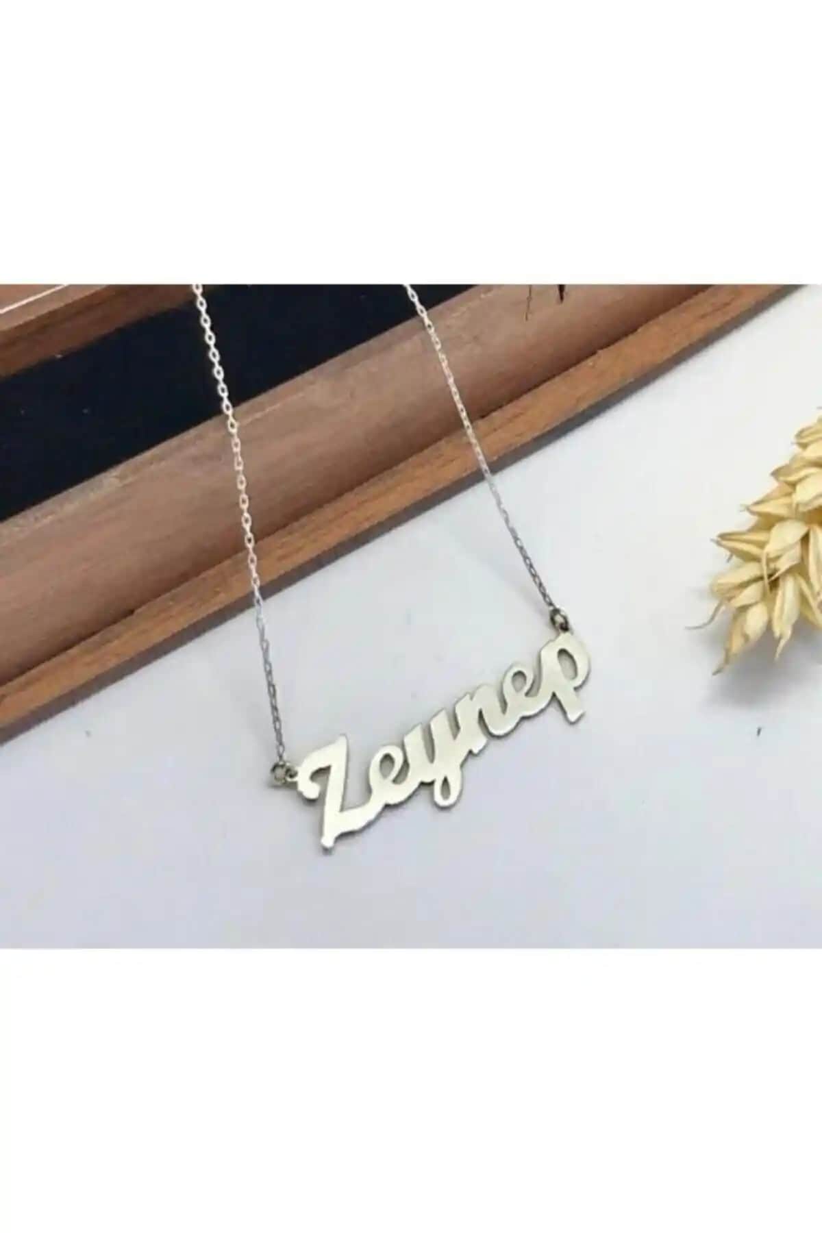 ALTINSİLVER Kadın Güleş Zeynep İsimli Kolye Zarif ve Kişiselleştirilebilir Tasarım
