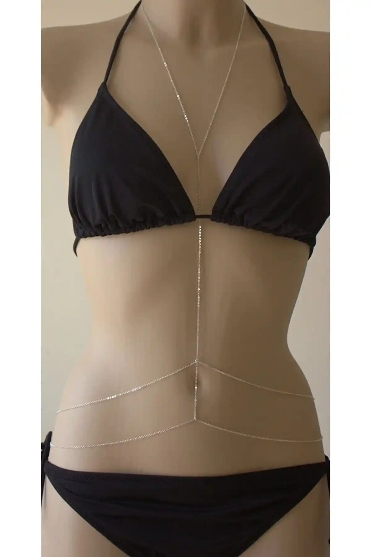 Aria's Closet Gümüş Bel ve Boyundan Bağlamalı Zincir Detaylı Aksesuar İncelemesi