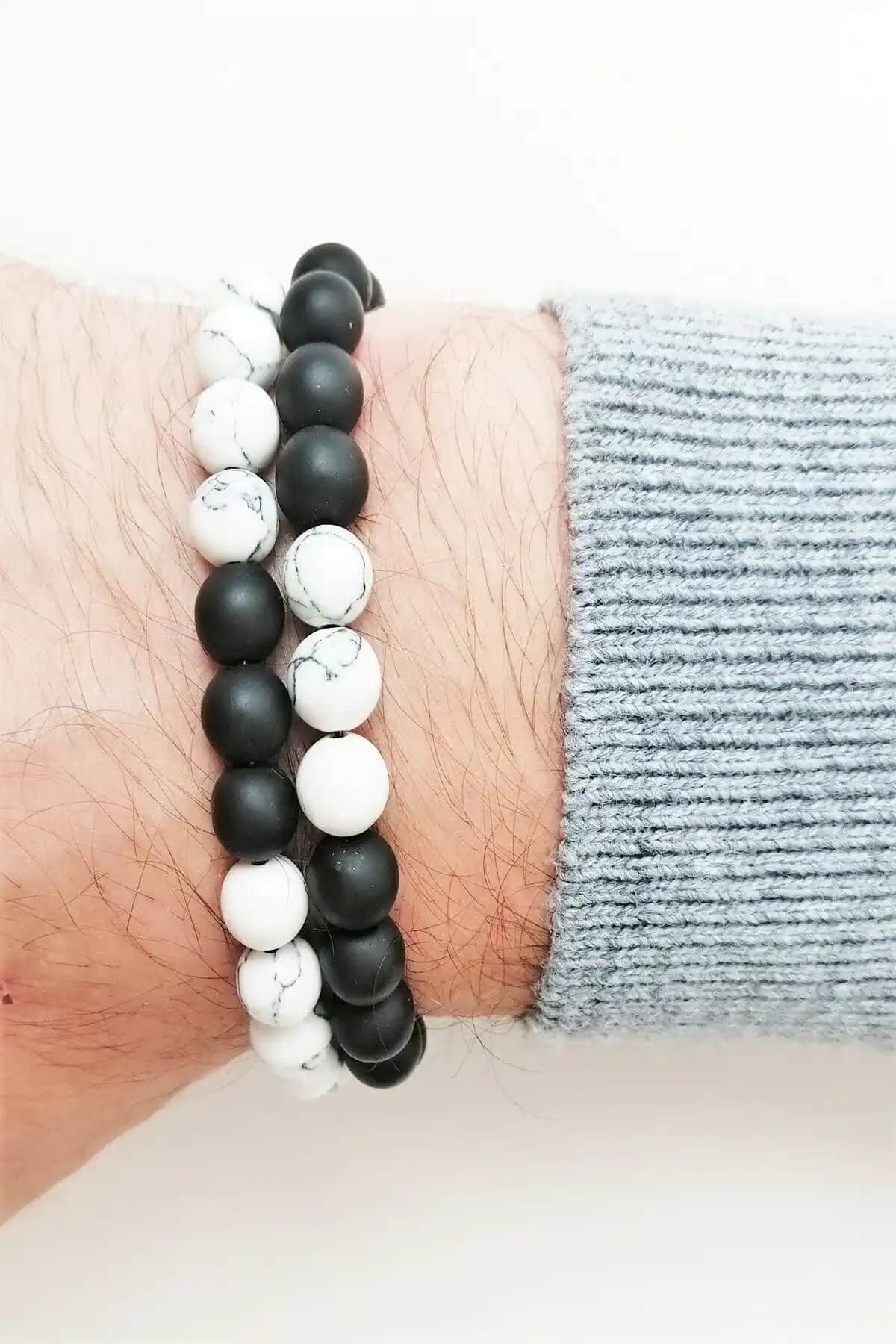 Atlantis Bileklik Havlit Oniks Erkek Bileklikleri Doğal Taş Tasarımı ve Şıklık