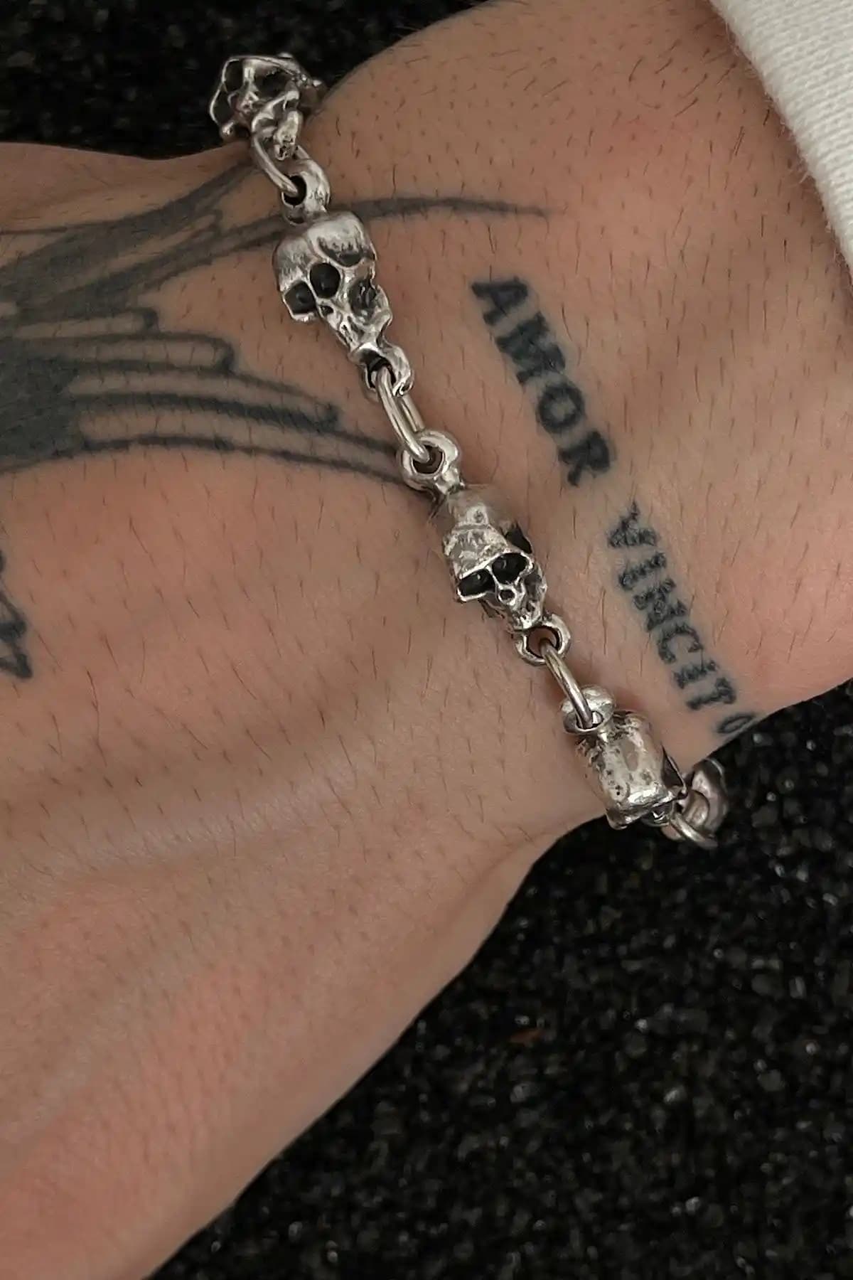 Capo Aytaç Yamaç Gümüş Motocross Tarzı Dayanıklı ve Şık Bileklik