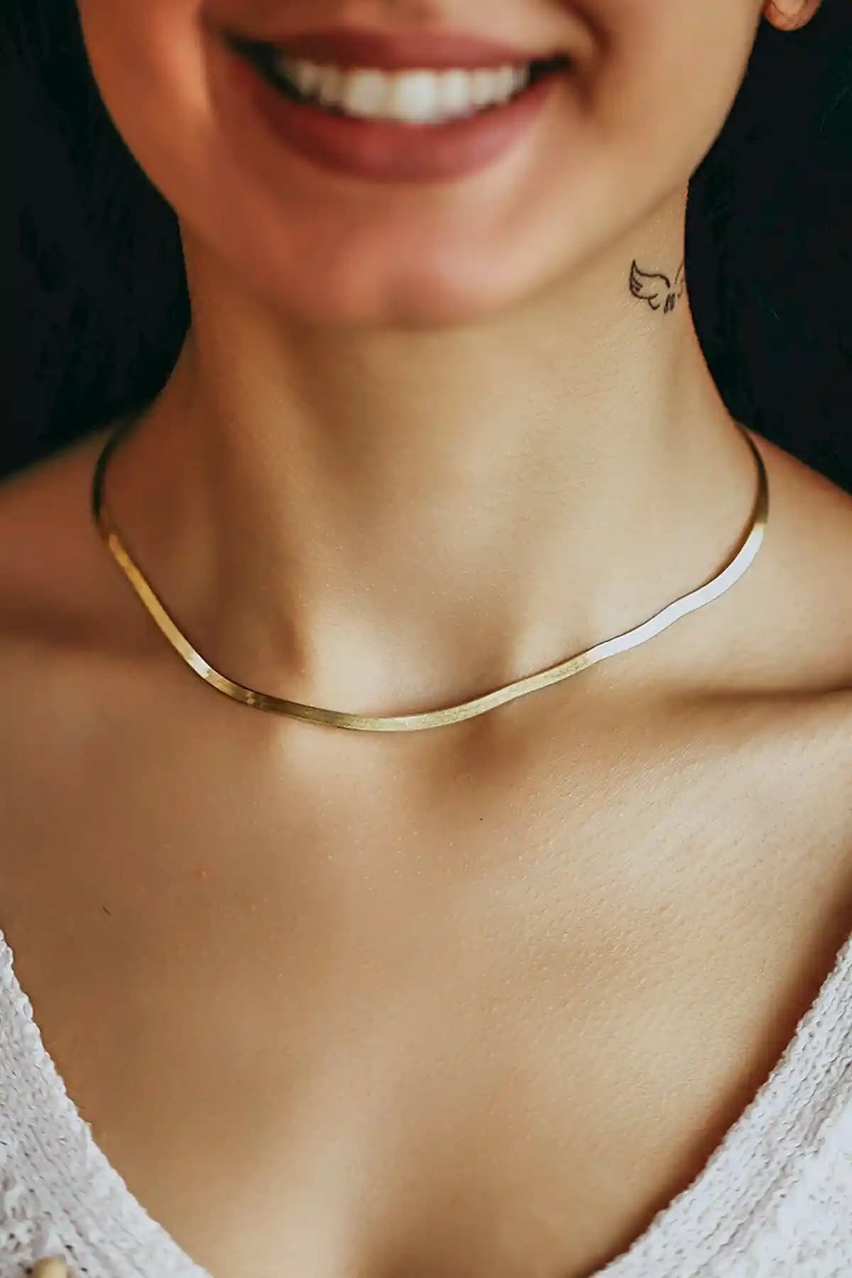 Elika Silver İtalyan Tasarımı Yalnızlı Sarı Kaplamalı 925 Ayar Gümüş Kolye