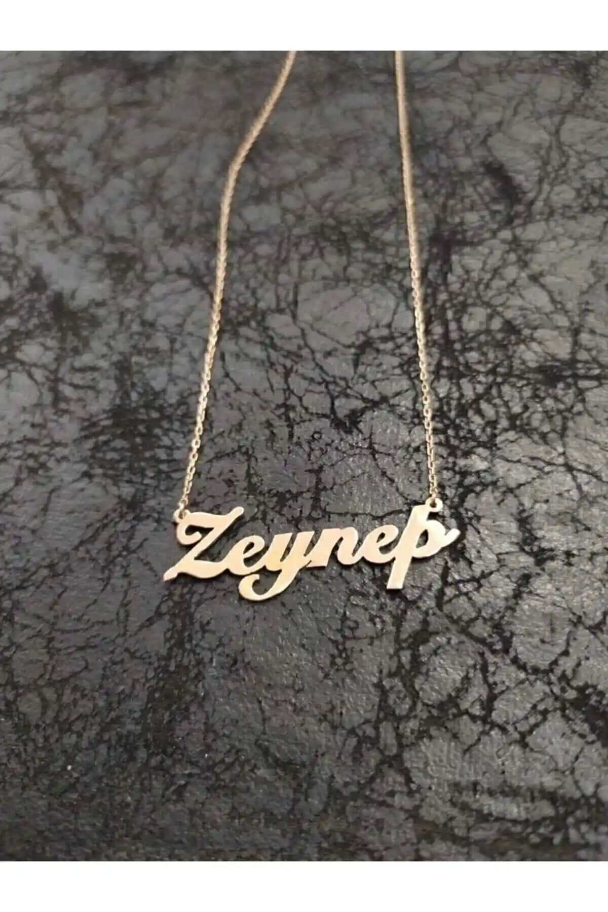 Genel Markalar Tek Isimli Kolye 925 Ayar Gümüş Modern ve Şık Tasarım