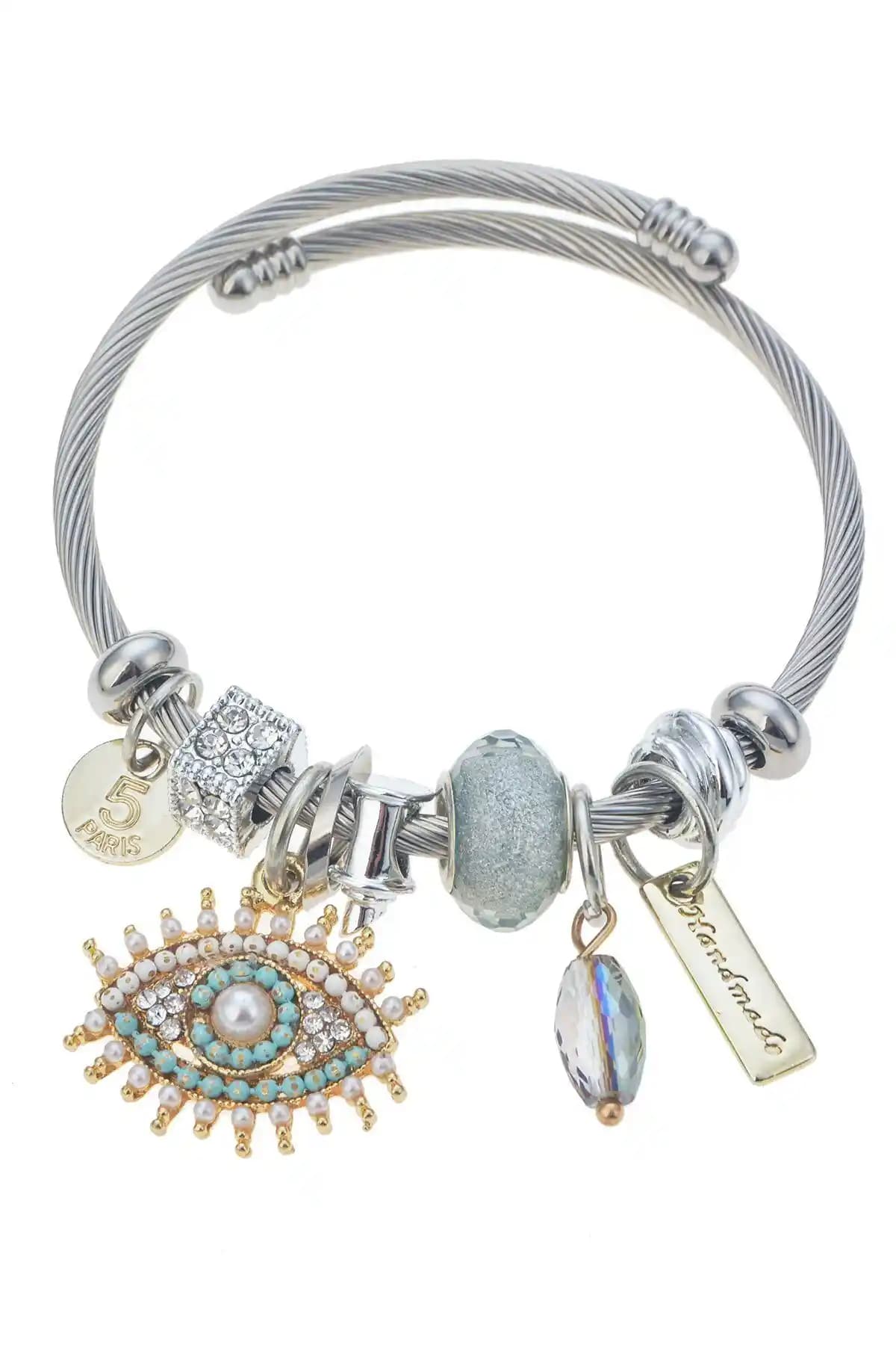 Göz Figürlü Silver Bileklik: Şıklık ve Dayanıklılığıyla Günlük ve Özel Kullanım İçin